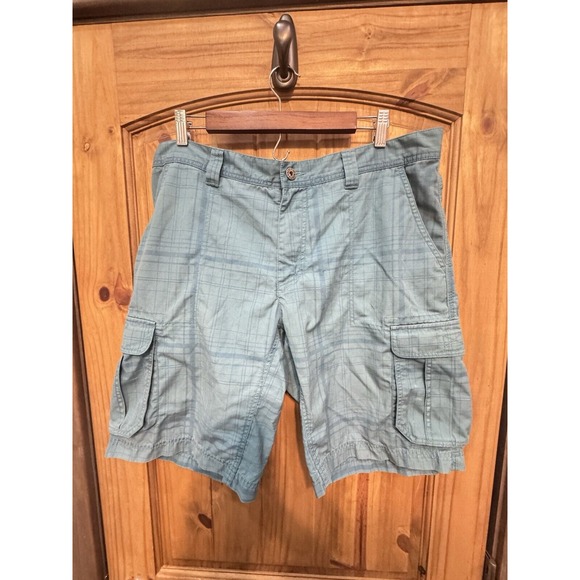 The North Face Other - The North Face Plaid Cargo Shorts Men's Blue Striped Casual Golf Outdoor Size 36